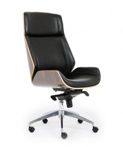 Wooden & PU Leather Desk / Computer / Office Chair / Rialto Executive Chair - Grey