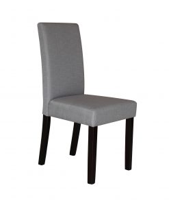 2 x Premium Fabric Linen Palermo Dining Chairs High Back - Light Slate Grey