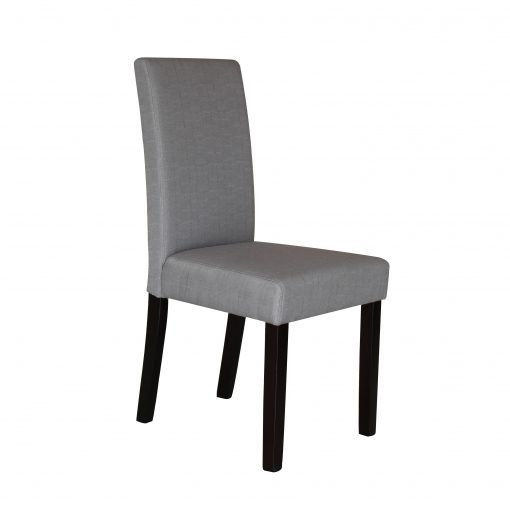 2 x Premium Fabric Linen Palermo Dining Chairs High Back - Light Slate Grey