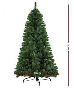 Jingle Jollys 2.4M 8FT Christmas Tree 1000 Tips Green