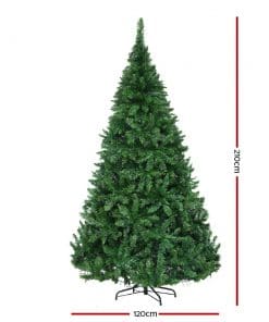 Jingle Jollys 2.1M 7FT Christmas Tree 1134 LED Lights 1134 Tips Warm White Green