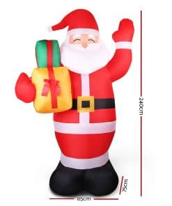 Jingle Jollys 2.4M Christmas Inflatables Santa Xmas Light Decor LED Airpower