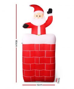 Jingle Jollys 1.8M Christmas Inflatable Archway with Santa Xmas Decor LED