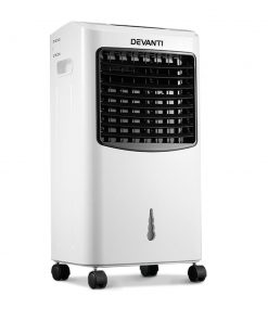 Devanti Portable Eevaporative Air Cooler and Humidifier Conditioner - Black & White