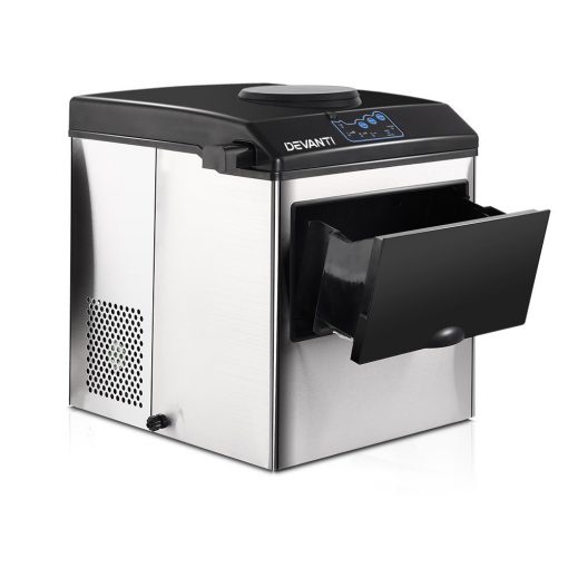 DEVANTi 2 in 1 Portable Commercial Ice Cube Maker Machine Water Dispenser