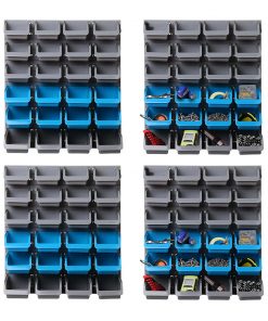 Giantz 96 Storage Bin Rack Wall-Mounted Tool Parts Garage Shelving Organiser