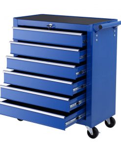 Giantz Tool Box Trolley Chest Cabinet 6 Drawers Cart Garage Toolbox Set Blue