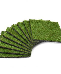 vidaXL Artificial Grass Tiles 10 pcs 30×30 cm Green