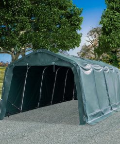vidaXL Removable Livestock Tent PVC 550 g/m² 3.3×8 m Dark Green
