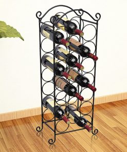 vidaXL Wine Rack for 21 Bottles Metal