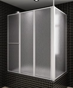 Shower Bath Screen Wall L Shape 70 x 120 x 140 cm 4 Panels Foldable