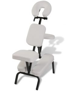 White Foldable & Portable Massage Chair