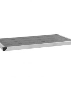 vidaXL Outdoor Shower Tray WPC Stainless Steel 110×62 cm Grey