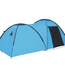 vidaXL Camping Igloo Tent 450x240x190 cm 4 Person Blue