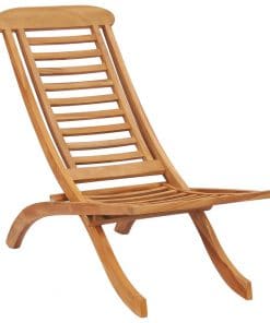 vidaXL Folding Garden Chairs Solid Teak Wood