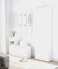 vidaXL Hallway Wardrobe White 55x25x189 cm Chipboard